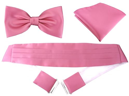 TigerTie kummerbund engångshandduk satin fluga i enfärgat Uni – skärpa bindel