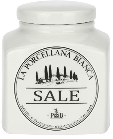 Porcellana CONSERVA - Recipiente de Sal Cubierto de Porcelana, 37 onzas en Caja de Regalo, Nailon/A