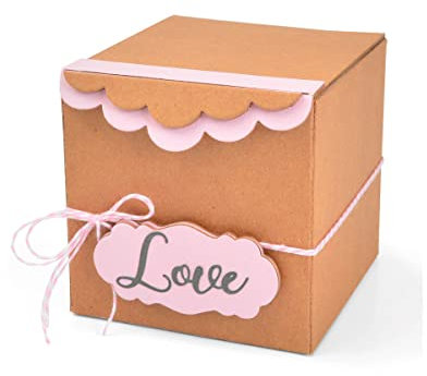 Sizzix 613335, Geschenkbox, mit gewellten ScoreBoards XL Stanzschablone 664345 Box, Geschenk mit welligen Kanten von Eileen Hull, Mehrfarben, Einheitsgröße