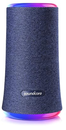 Anker Soundcore Flare 2 Bluetooth Speaker with IPX7 Waterproof Protection and 360 Sound for Garden and Beach Party, 20W Wireless Speaker with PartyCast, EQ Adjustment and 12