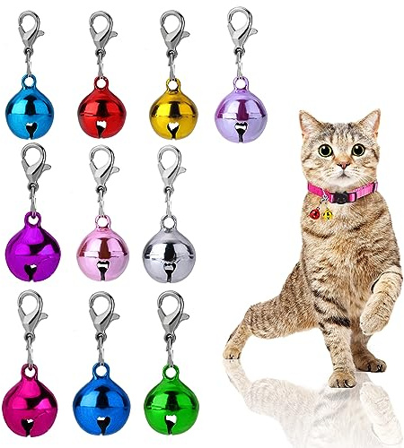 10 campane per collare di cane gatto, campanellino per collare di gatto,ciondoli per collare di cane,accessori per collare per animali domestici,decorazione di artigianato fai da te per feste di festa