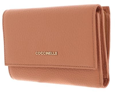 Coccinelle Metallic Soft Wallet Grainy Leather Almond