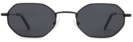 ZENOTTIC Gafas de sol polarizadas pequeñas y octagonales para mujeres y hombres Montura metálica retro en forma de rectángulo