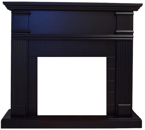 Mpc Cornice Camino Caldera Cornice Caminetti Caldera Nero Ideale Per Inserto Elettrico Caminettovulcano o Bruciatore Esistente Design Classico Senza Tempo Realizzato In Robusto Legno Mdf
