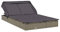 vidaXL Transat 2 Places avec Toit Pliable Gris 213x118x97 cm, Chaise Longue, Chaise Longue d'extérieur, lit de Salon, lit de Repos