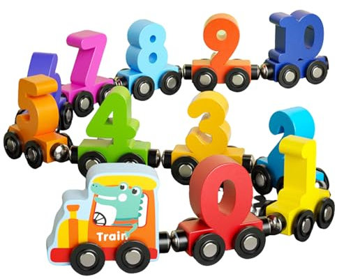 Eastuy Di Legno - Set Magnetico Educativo Per Asilo - Gioco Didattico Numeri E Colori Per Bambini 1 3 Anni Idea Regalo Compleanno Calza Natale Regalino Festa Aula