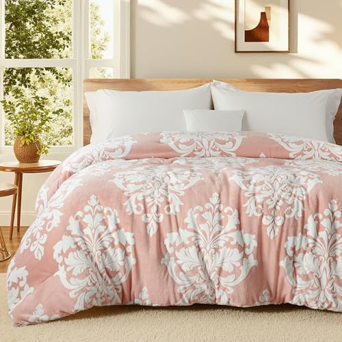 Exclusivo Mezcla Edredón sin Funda Cama 90 - Lujoso, Ligero, Suave y Cálido, para Todas Las Estaciones, Rosa (155x220 cm)