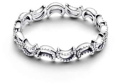 Pandora Anillo de Mujer Media Luna Plata 194258C00, 52/16,6, Plata de, No es una Piedra Preciosa