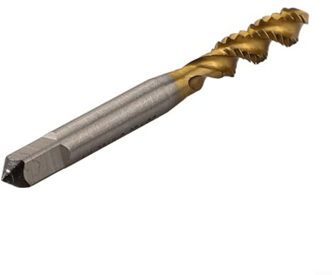 Taraud à cannelure hélicoïdale UNC 1/4-20, pour taraud fileté HSS plaqué avec 3 cannelures pour filetage à droite, compatible avec CNC et fraiseuse, longueur de filetage 24 mm,