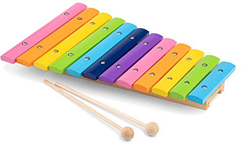 New Classic Toys - 10236 - Musikinstrument - Xylophon - 12 Töne - Bunt