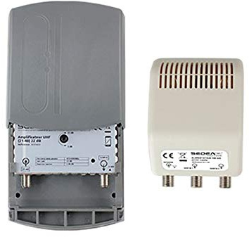 Sedea Kit Amplificateur TNT Réglable 1E 2S Gain 35dB + Alimentation 24V 1E 2S antenne TV rateau