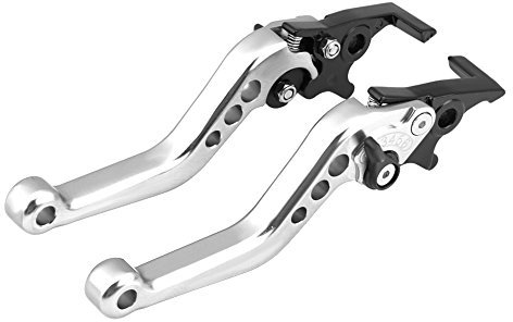 Leva frizione freno, 2 pezzi leva freno universale a doppio disco modificata per scooter moto cross(Argento)