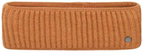 LIERYS Ferri Stirnband Damen/Herren/Kinder (8,5 cm breit) - Made in Germany - Ohrenwärmer in Rippstrick - Ohrenschützer gefüttert mit Baumwolle - 53-60 cm - Herbst/Winter rost One Size