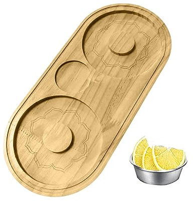 Con scodella riutilizzabile Vide Glass Salt Rimer Bar Accessori per Tsocktails in legno