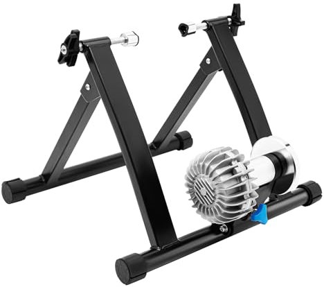 Allenatore a rulli per bicicletta, per interni, 26 – 29 pollici, per esercizi in bicicletta, per allenamento idraulico, per bicicletta, design silenzioso