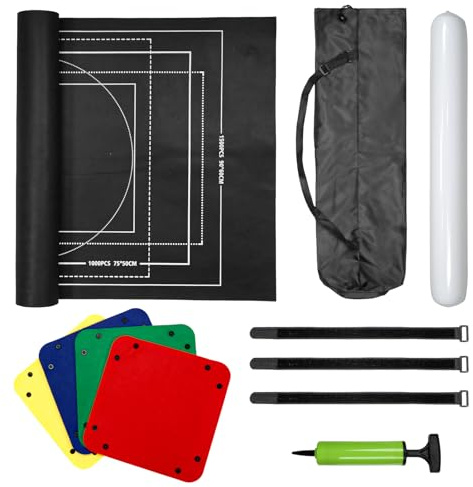 Casoter Puzzle Roll Mat with Storage Bag 1500 Pieces Capacity Foldable Puzzle Saver Storage Pad Felt Mat Set