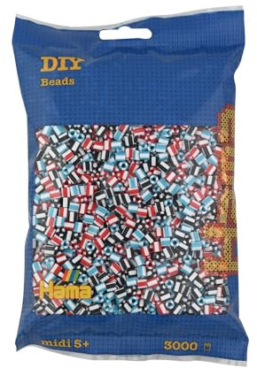 Hama 3,000 Striped Beads Refill Bag