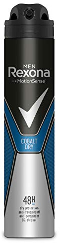 Rexona Desodorante Antitranspirante para Hombre Cobalt Dry, 200ml