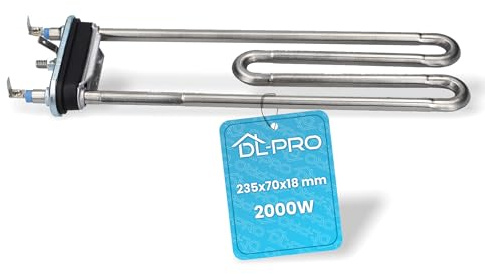 DL-pro Värmeelement 2 000 W 230 V för Bosch Siemens modeller iQ100 iQ300 Maxx Classixx VarioPerfect extra klass iSensoric för 12029196 12024403 265961 värmestav värmeelement för tvättmaskin