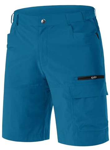 EKLENTSON Mens Shorts Quick Dry Hiking Work Cargo Shorts,Blue Green,40
