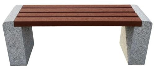 Trend Line Gartenbank 120x35x45cm Holzbank Granit Wetter- & frostbeständig Bank