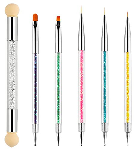 ZOCONE 6 Piezas Pinceles Para Uñas Decoracion Acrilico Pinceles Nail Art Manicura Semipermanentes Pintura Dibujo Línea Herramienta para Desenho Fino das Uñas