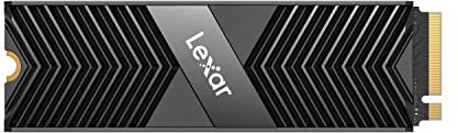 Lexar Professional NM800 PRO mit Kühlkörper 2TB SSD, M.2 2280 PCIe Gen4x4 NVMe 1.4 Interne, Bis zu 7500 MB/s Lesen, 6500 Schreiben, Solid State Drive für PS5, Gamers (LNM800P002T-RN8NG), Schwarz