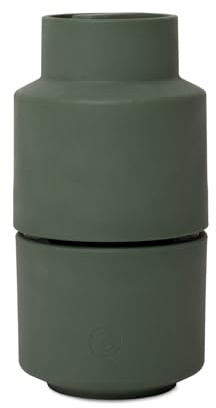 Crushgrind Billund Gewürzmühle mit Keramikmahlwerk Grün | Salz und Peffermühle mit verstellbarem Mahlgrad für grobes Salz | Kräutermühle aus hochwertigen, nachhaltigen Materialien (Parsley)