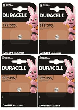 4X Duracell 399/395 (4 Blister Da 1 Batteria) 4 Pile (SR927/V395/V399/SR57/SR927W/SR927WS)