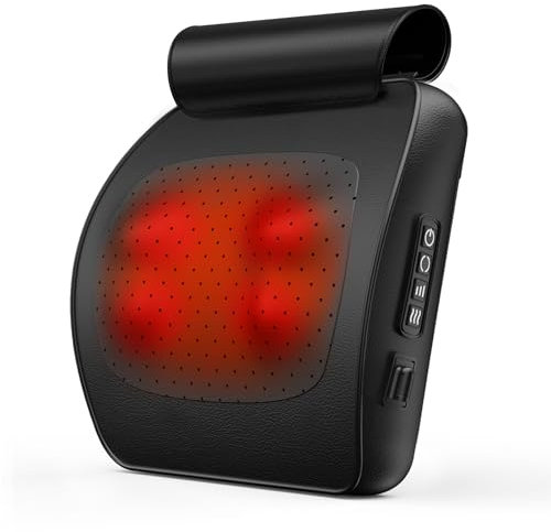 Back Massager, WERTYI Neck and Back Massager with Heat, Deep Tissue 3D Kneading Shiatsu Massage Pillow for Body, Shoulder, Foot and Leg, Gift for Women and Men - Button