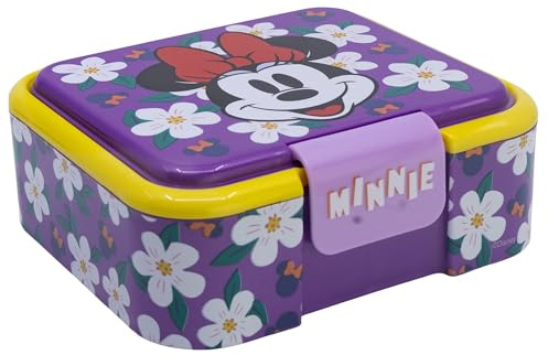 STOR Mimmi Pigg Matlåda för Barn med 3 Fack - 1786ml - Robust BPA-fri Plast Lunchbox - Skolmatlåda Smörgåsbehållare för Barn