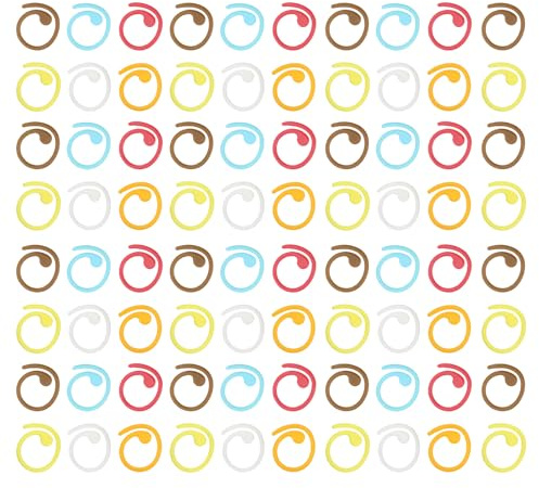 ZWWOGE 80 Pezzi Segnapunti per Uncinetto e Maglieria con Contenitore in Acrilico, Anelli a Spirale in Metallo Colorato, Ideali per Progetti di Maglieria e Etichette per Abbigliamento