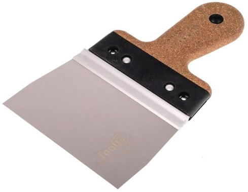 Toolty Stainless Steel Facade Spatula Set (4 PCS) with Cork Handle – for Plastering, Finishing & Smoothing Work – DIY