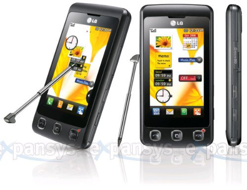 LG KP500 Cookie Smartphone (7.6 cm (3.0 Zoll) TFT-Touchscreen, 3MP Kamera, QWERTZ-Tastatur) schwarz Handy ohne Branding