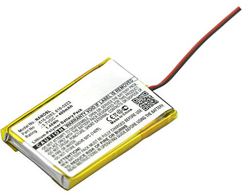 subtel, Batterie pour Lecteur MP3 Compatible avec Apple iPod Nano 1 Gen. - A1137, MA005LL/A (3.7V, 400mAh)