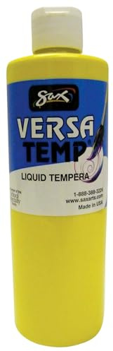 Sax Versatemp Heavy-Bodied Tempera Paint, Primary Yellow, 1 Pint - 1440696, 16 Fl Oz (Pack of 1)