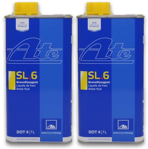 ATE 2X ORIGINAL Bremsflüssigkeit Brake Fluid SL.6 DOT4 1 Liter / 03.9901-6402.2