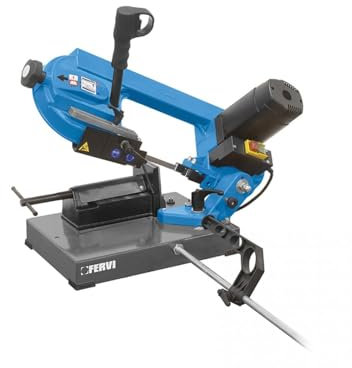 Sierra de cinta para metal de banco transportable de dos velocidades de corte FERVI 0132