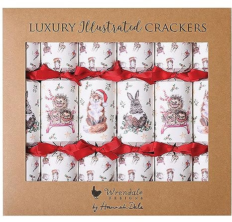 Wrendale Designs by Hannah Dale - Winter Wonderland - Set di 6 cracker natalizi di lusso