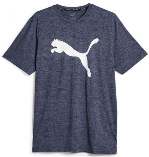 PUMA Herren Train Fav Heather Cat Tee T-Stück, Marineblau meliert, M
