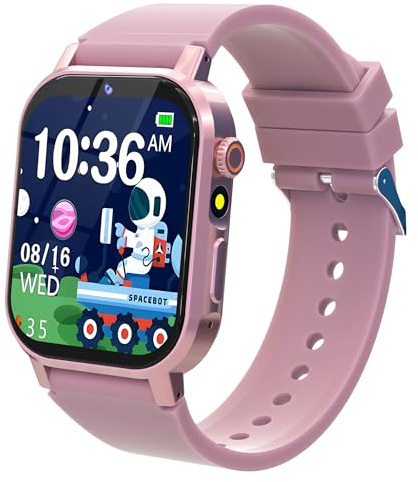 Kids Smart Watches Girls Gift Age 3-12, Kids Watch with 32 Games HD Touchscreen Camera Video Music Audiobook Pedometer Flashlight 12/24 hr Educational Toys Birthday Gift for Girls Ages 6 7 8 9 10