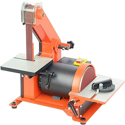 Lijadora eléctrica de banda y disco de 350 W, 2950 RPM de velocidad variable, lijadora de banco de metal de 5 pulgadas para moler