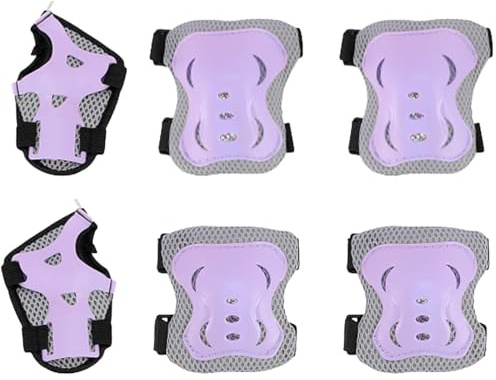 HAMKU 6 Pièces Protection Roller Enfant, Kit de Protection pour Patins à roulettes vec Genouillères, Coudières et Protèges-Poignets, Equipement de Protection pour Le Patinage à roulettes Scooter