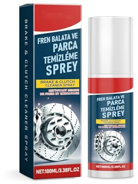 Rakiuty Pulitore Parti Frenanti,Spray Pulente Duraturo per Dischi Freno Autoveicoli, Sgrassatore per Dischi Freno e Frizione di Moto e Bici,100ML