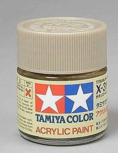 TAMIYA 81031 X-31 Titanium Gold glänzend 23ml- Lackierfarbe für Plastikmodellbau, Modellbau und Bastelzubehör, Farbe für den Modellbau