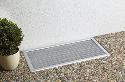 matrasa Profi Kellerschachtabdeckung aus Aluminum mit robustem Gewebe und runden Kanten (60 cm x 115 cm)