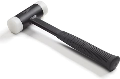 Hultafors Rückschlagfreier Schonhammer STFS 40(40 mm), 823314, Stahlstiel mit Gummigriff, Die Nylonschlagflächen sind auswechselbar und verfügen über eine Härte von 70 Shore, schont Werkstücke