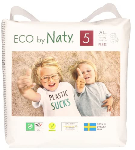 Eco by Naty Babycare Windelhose, Größe 5, 12-18 kg, 20 Windeln