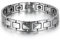 JewelryWe Magnetarmband Herren Wolfram Armband: 12mm Breit I Rechteck Link Wolframcarbid Magnet Armbänder Männer Gesundheit Magnetische Armkette Armreif Silber