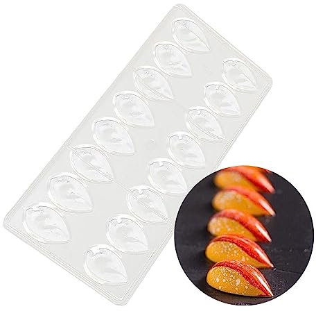 Voarge Schokoladen-Gussform/Backform aus Polycarbonat mit Lotusförmchen, Olive Fruit Drop Wasser Lemon Lotus Form Polycarbonat Schokolade Form